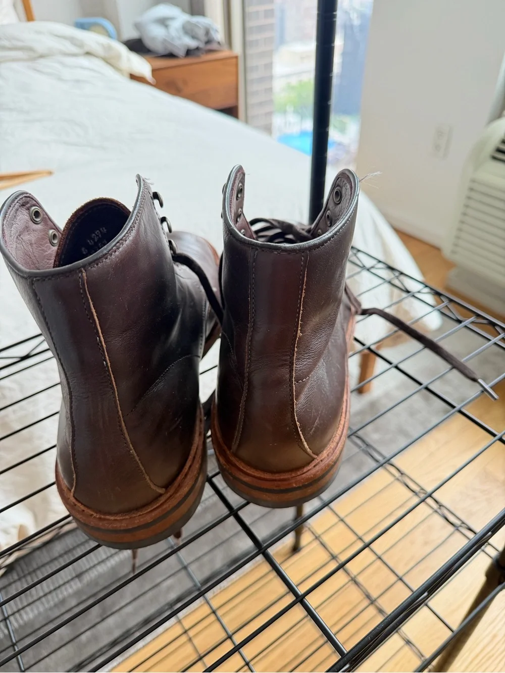 Allen Edmonds Dark Brown Leather Lace-Up Boots